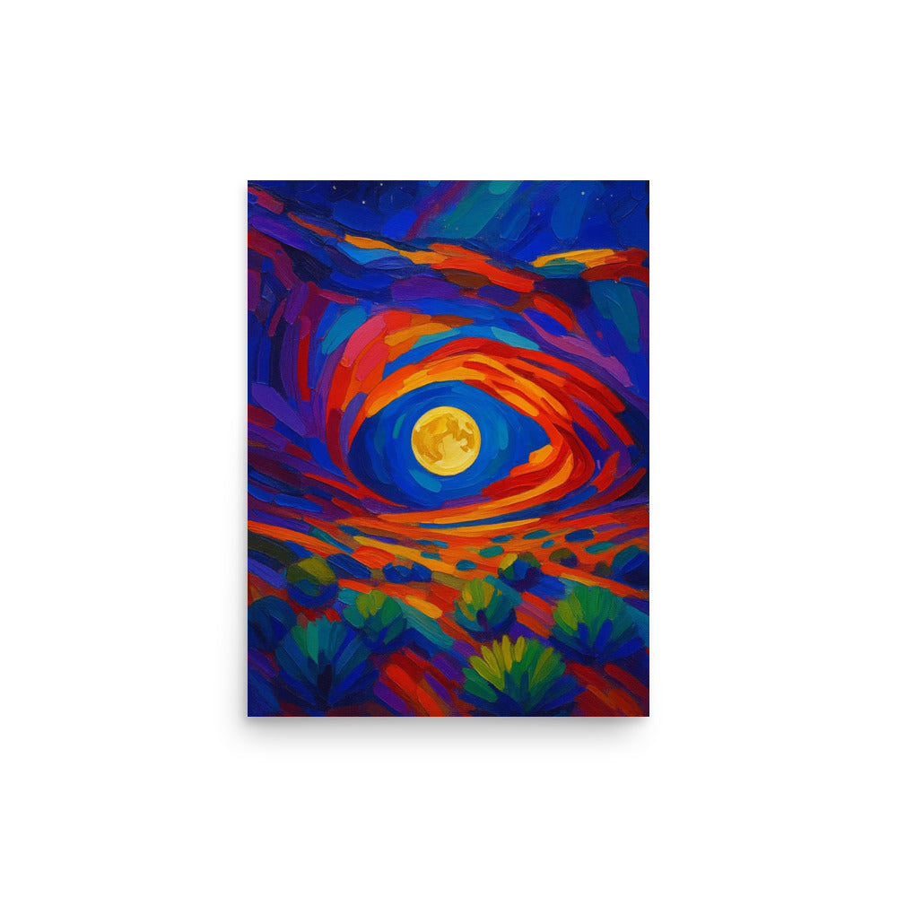 Lunar Pulse Through Painted Stone - Poster -RKM Inspiration - 47608970
