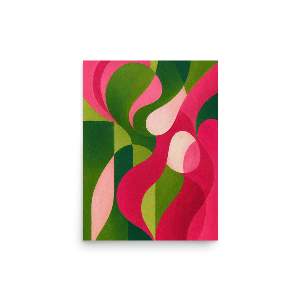 Swirls in Magenta and Green Poster Wall Art -RKM Inspiration - 99859327