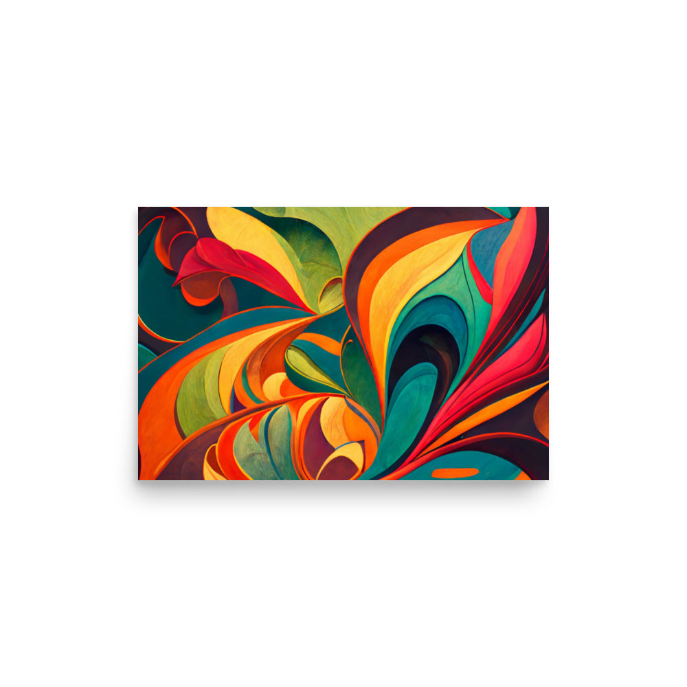 Abstract Floral Symphony Poster Wall Art -RKM Inspiration - 28377709