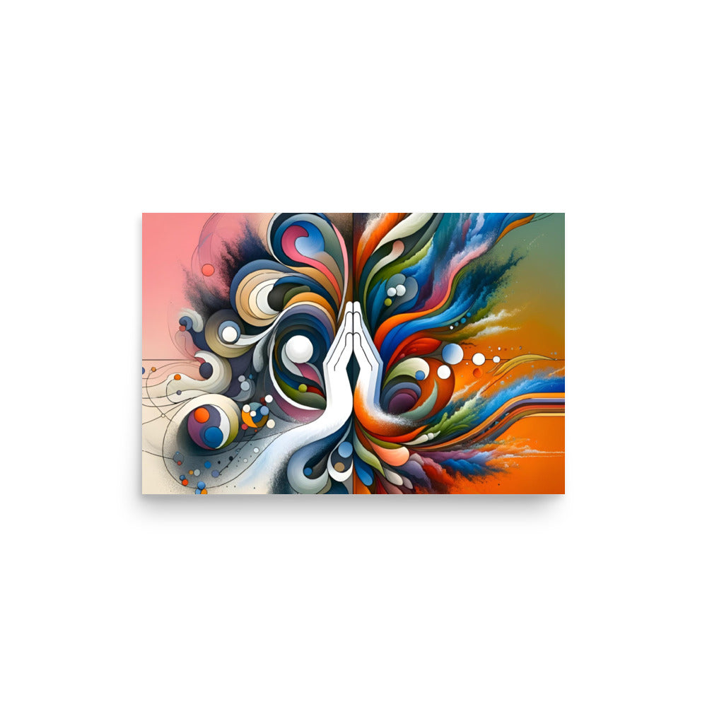 Fusion of Tranquility and Energy Poster -RKM Inspiration - 1278957