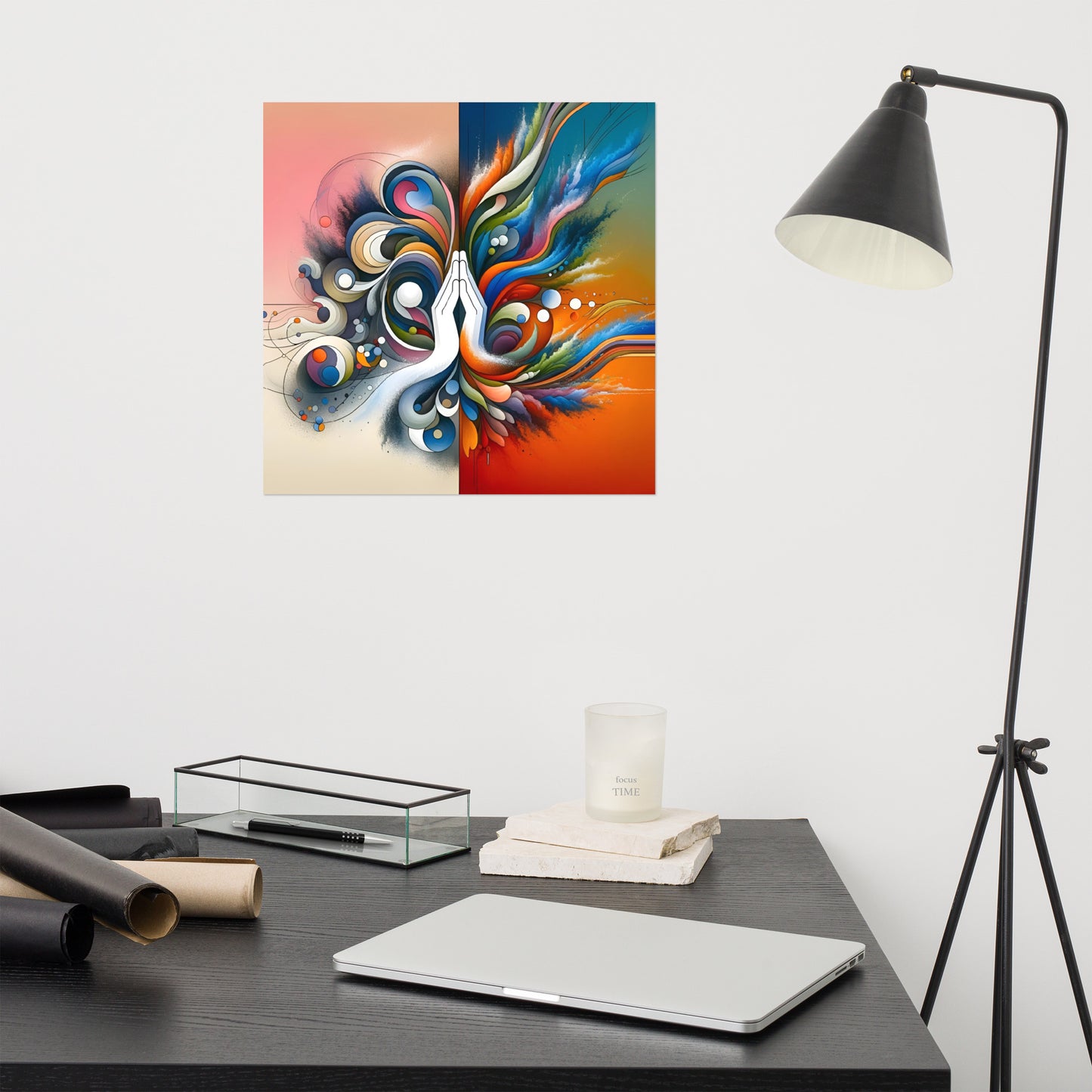 Fusion of Tranquility and Energy Poster -RKM Inspiration - 84554482