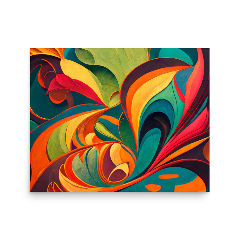 Abstract Floral Symphony Poster Wall Art -RKM Inspiration - 79584030