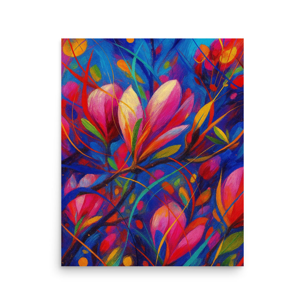 Petal Symphony in Electric Bloom - Poster -RKM Inspiration - 40413747
