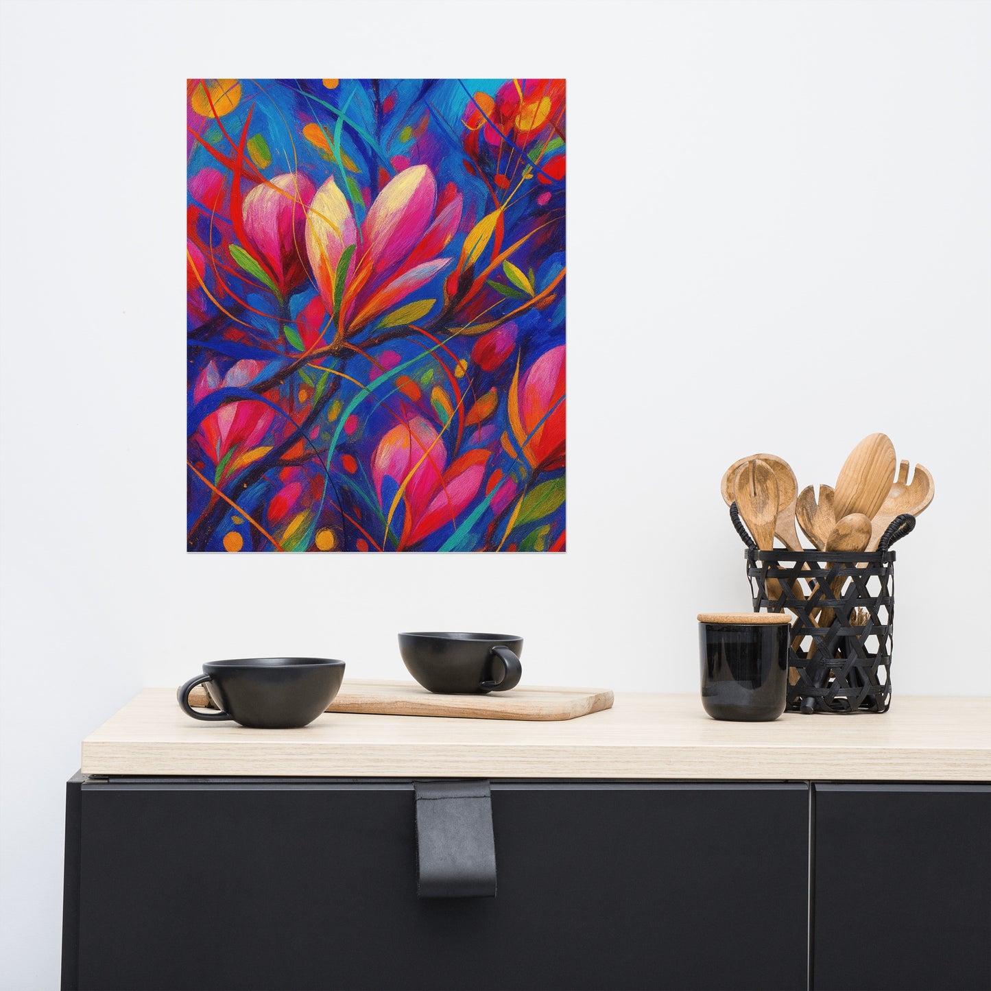 Petal Symphony in Electric Bloom - Poster -RKM Inspiration - 75438833