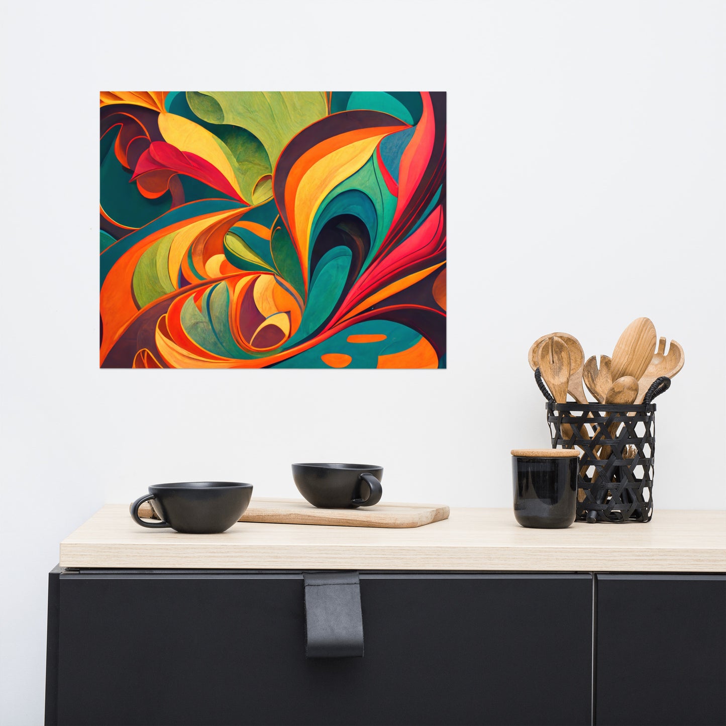 Abstract Floral Symphony Poster Wall Art -RKM Inspiration - 49788449