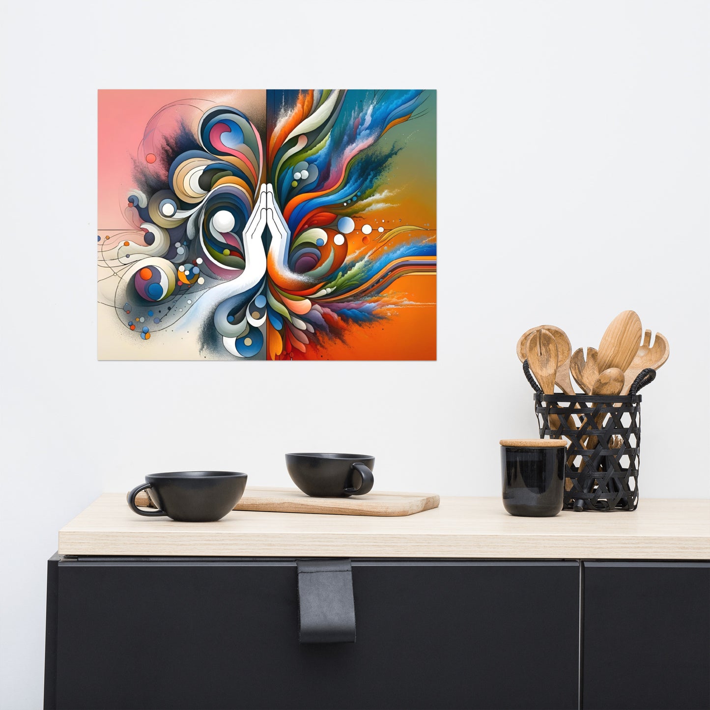 Fusion of Tranquility and Energy Poster -RKM Inspiration - 69786602