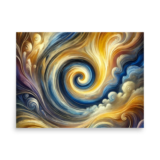 Whirlwind of Light and Energy Poster Wall Art -RKM Inspiration - 76403745