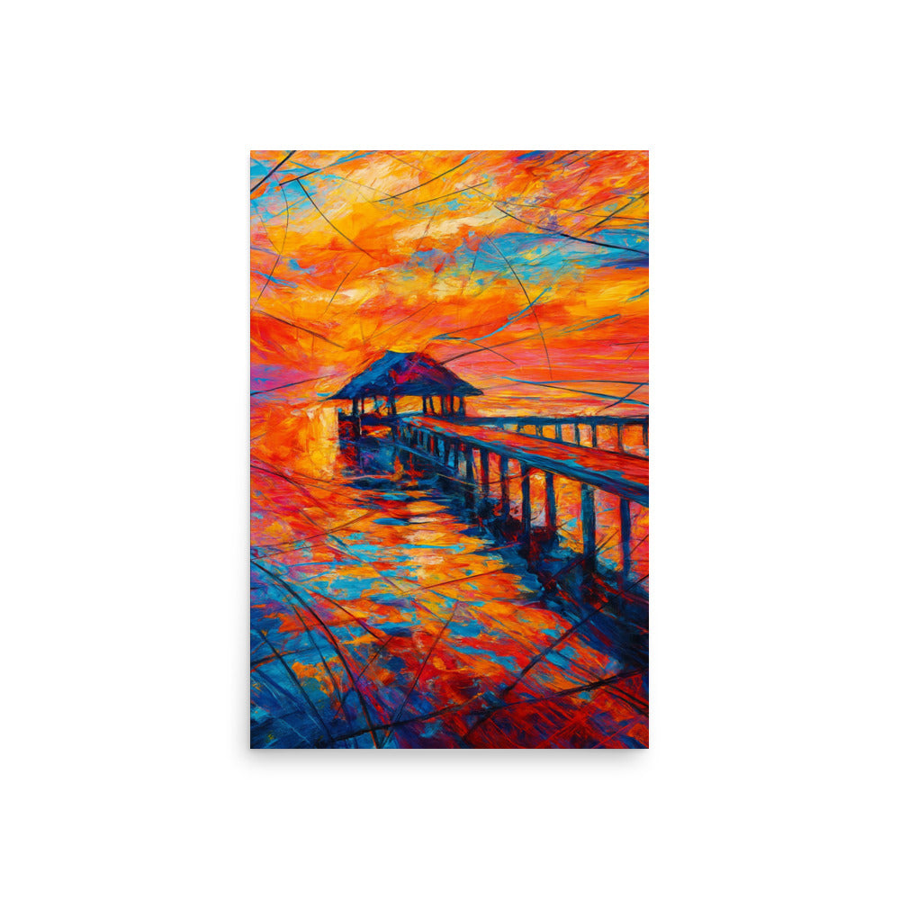 Echoes of a Fiery Horizon Poster Wall Art -RKM Inspiration - 30556328