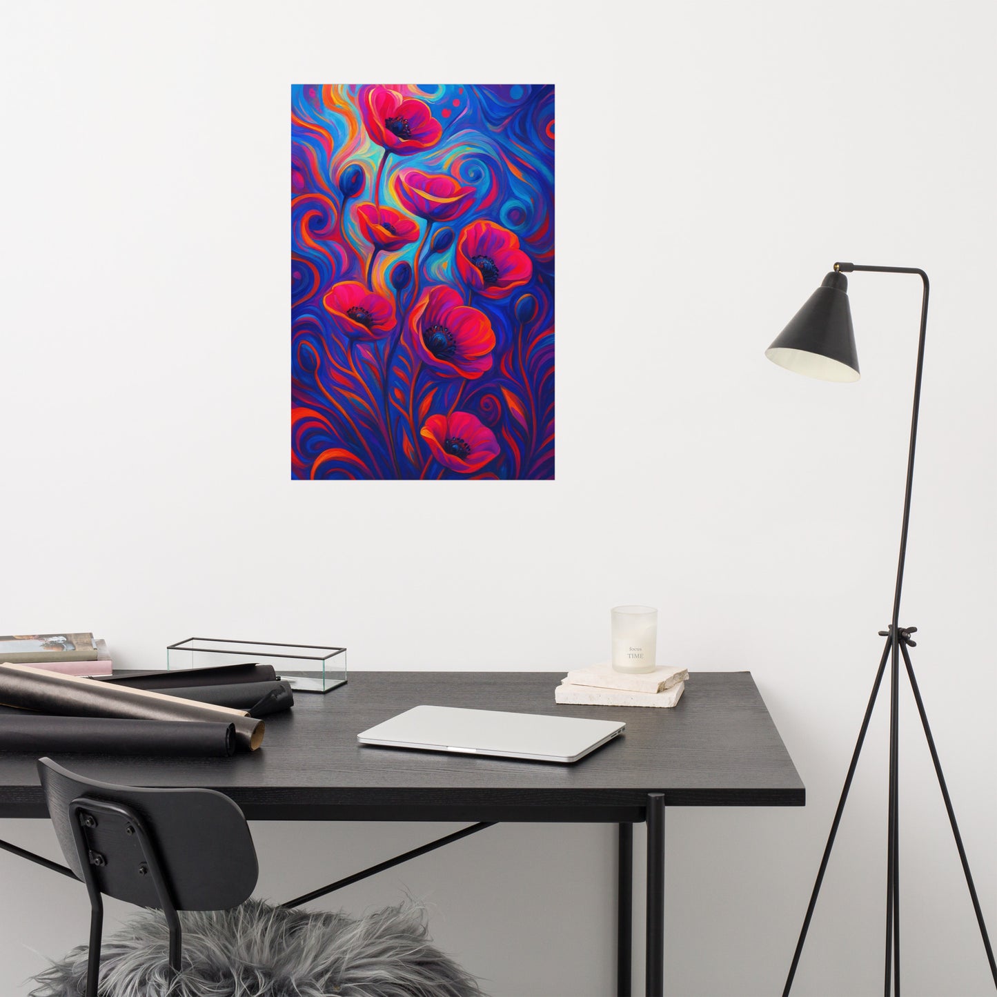 Whispers of Crimson Light Poster Wall Art -RKM Inspiration - 54990796