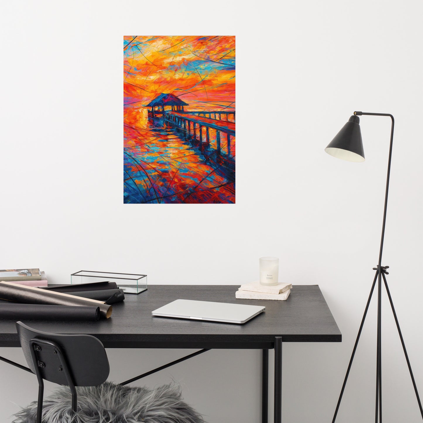 Echoes of a Fiery Horizon Poster Wall Art -RKM Inspiration - 90292093