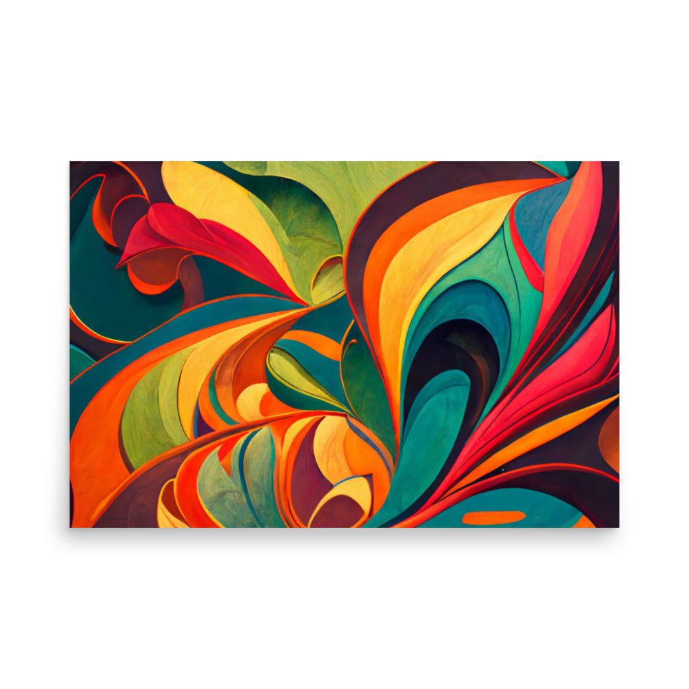 Abstract Floral Symphony Poster Wall Art -RKM Inspiration - 20890313