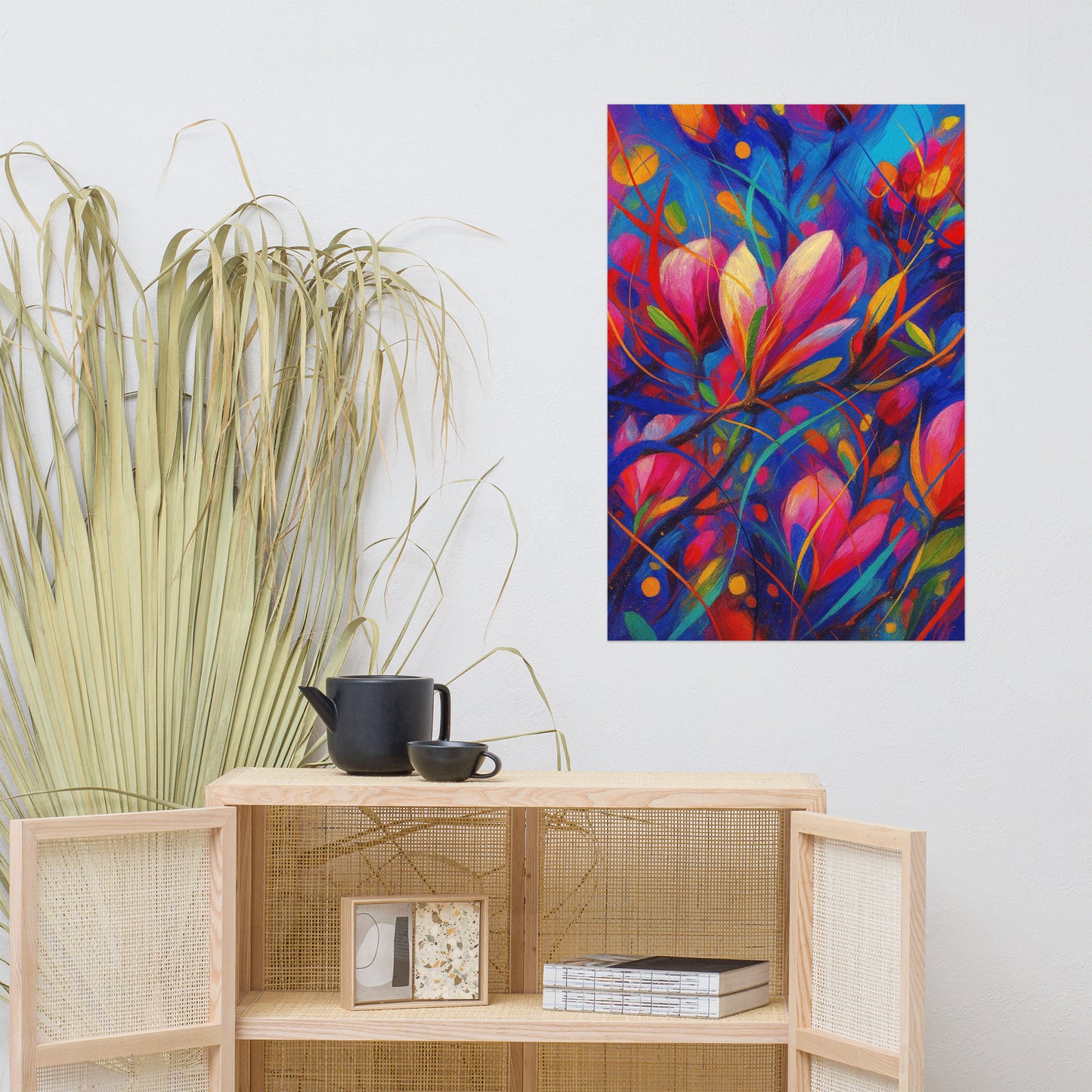 Petal Symphony in Electric Bloom - Poster -RKM Inspiration - 33006474