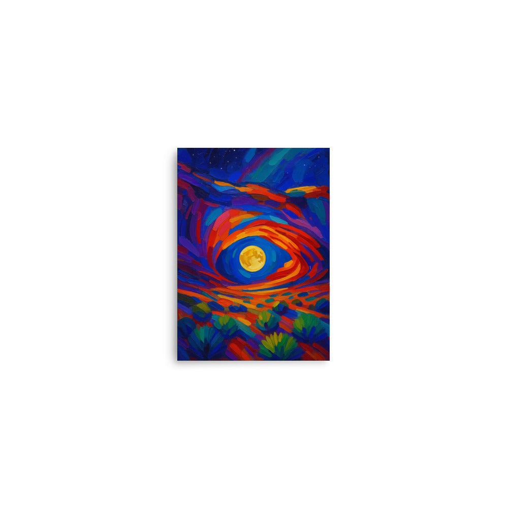 Lunar Pulse Through Painted Stone - Poster -RKM Inspiration - 6120555