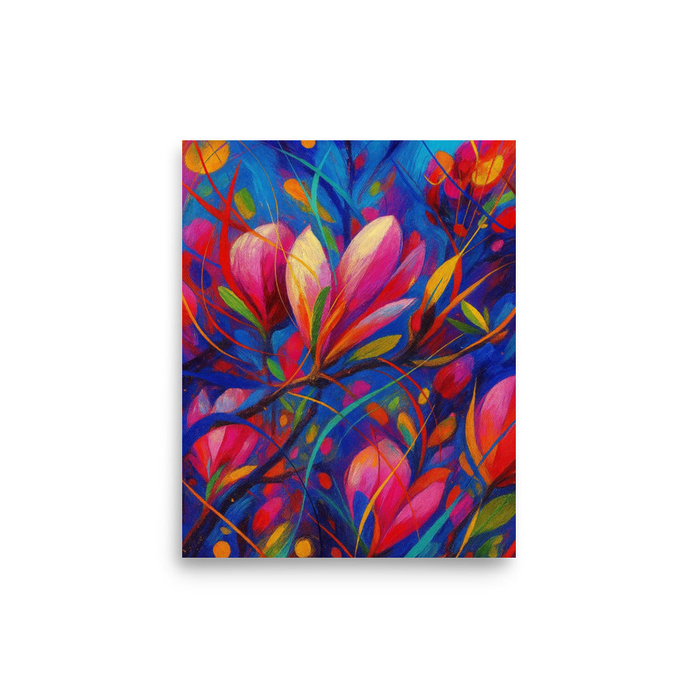 Petal Symphony in Electric Bloom - Poster -RKM Inspiration - 6486873