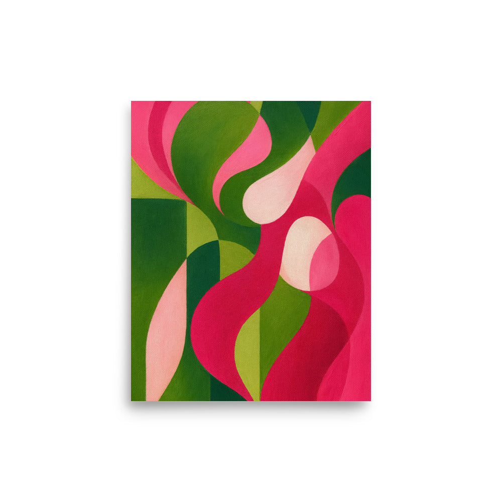 Swirls in Magenta and Green Poster Wall Art -RKM Inspiration - 5728963