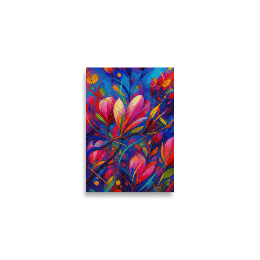 Petal Symphony in Electric Bloom - Poster -RKM Inspiration - 46492220