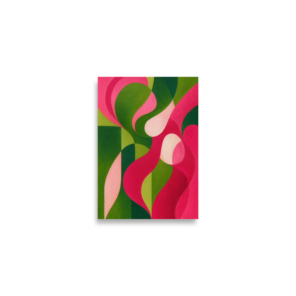 Swirls in Magenta and Green Poster Wall Art -RKM Inspiration - 4224456
