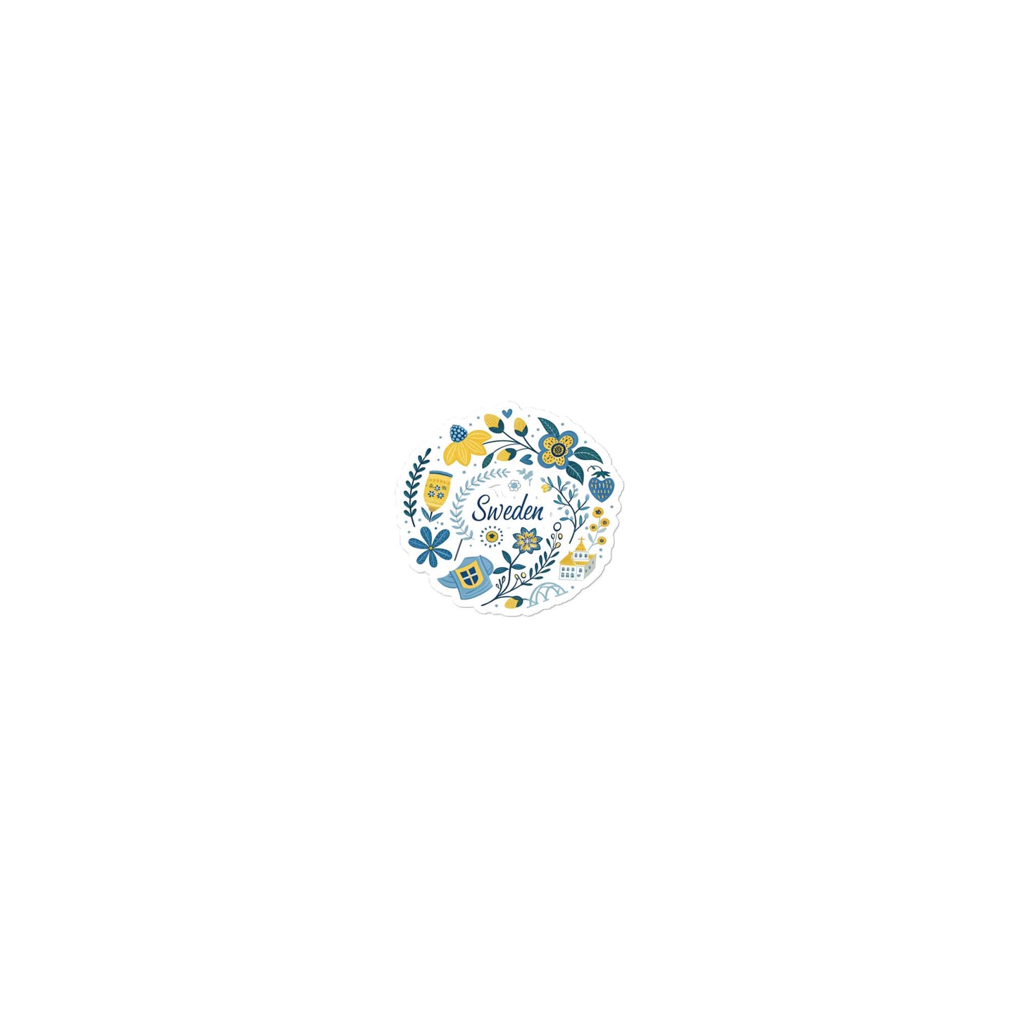 Durable Sweden Car Sticker - Bubble-Free Premium Vinyl Adhesive -RKM Inspiration - 97846833