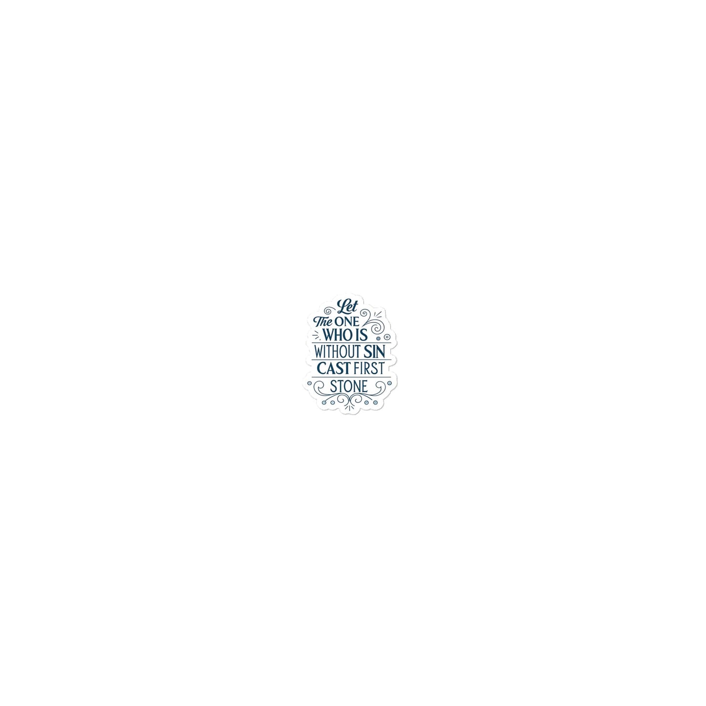 Christian Inspirational Sticker - Stone Casting -RKM Inspiration - 7756520