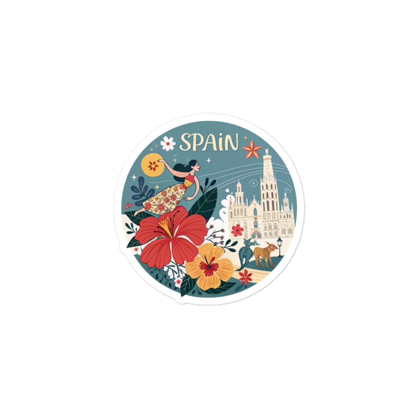 Spain Car Sticker - Durable, Bubble-Free Vinyl for Easy Application -RKM Inspiration - 87007345
