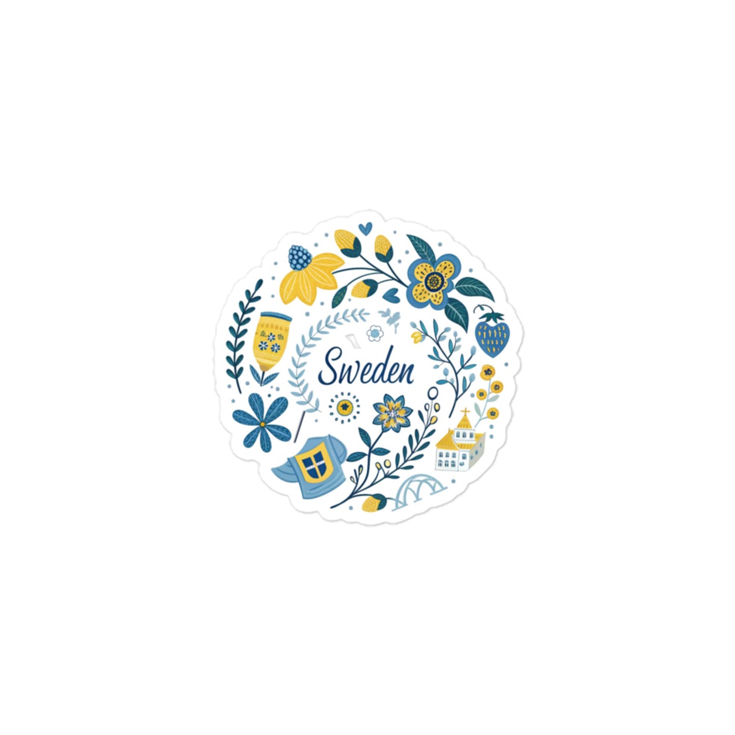 Durable Sweden Car Sticker - Bubble-Free Premium Vinyl Adhesive -RKM Inspiration - 14128663