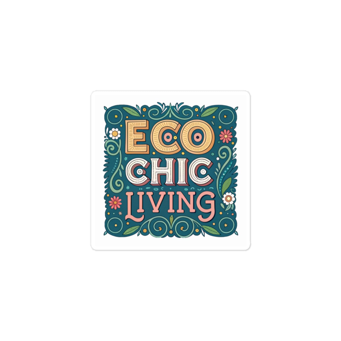 Eco Chic Car Sticker - Durable, Bubble-Free Vinyl for Easy Application -RKM Inspiration - 36641334