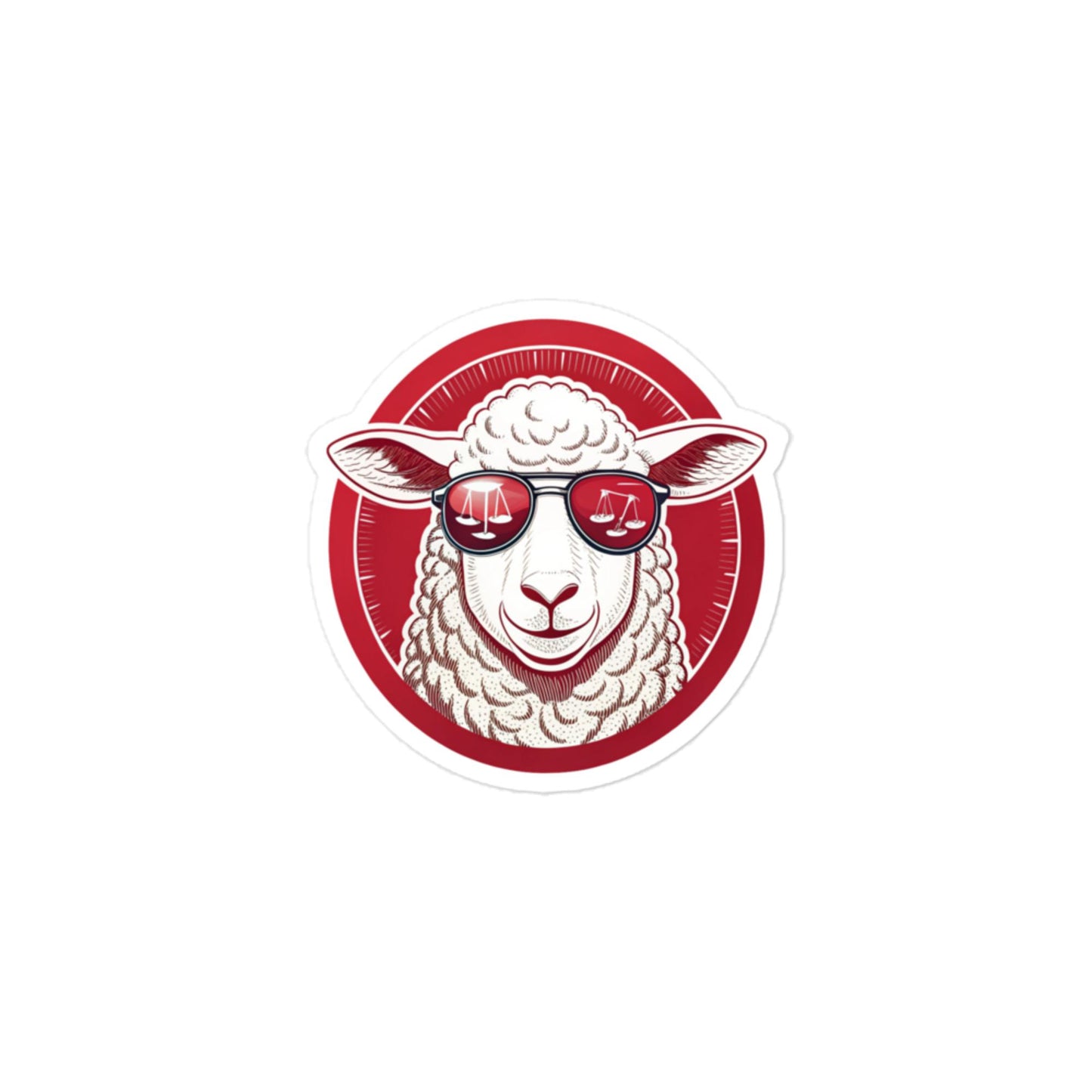 Christian Inspirational Sticker - Truth and Justice Lamb -RKM Inspiration - 69588727