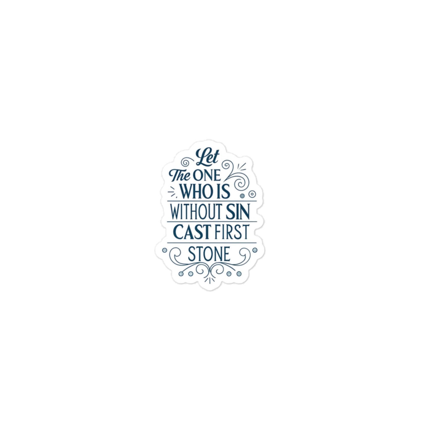 Christian Inspirational Sticker - Stone Casting -RKM Inspiration - 24518290
