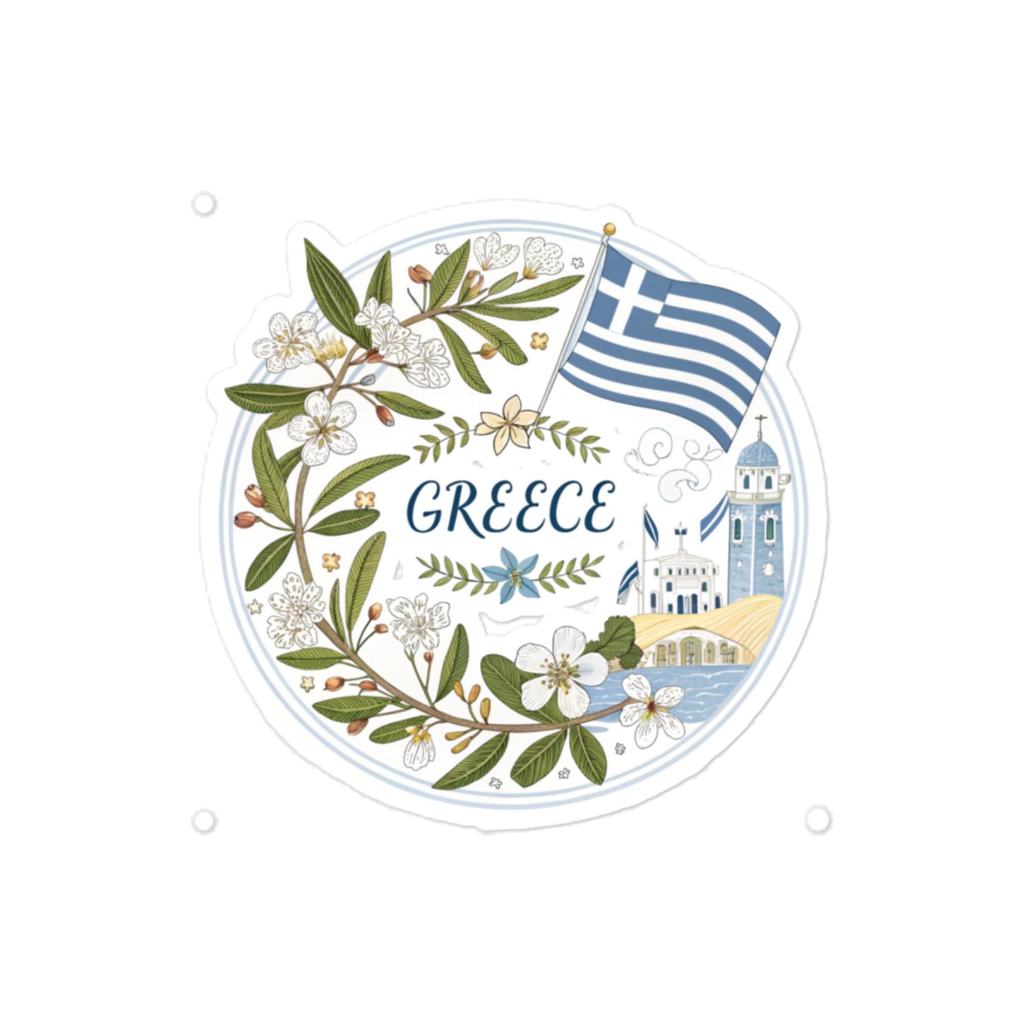 Greece Car Sticker: Durable, Bubble-Free High-Quality Vinyl -RKM Inspiration - 27000974