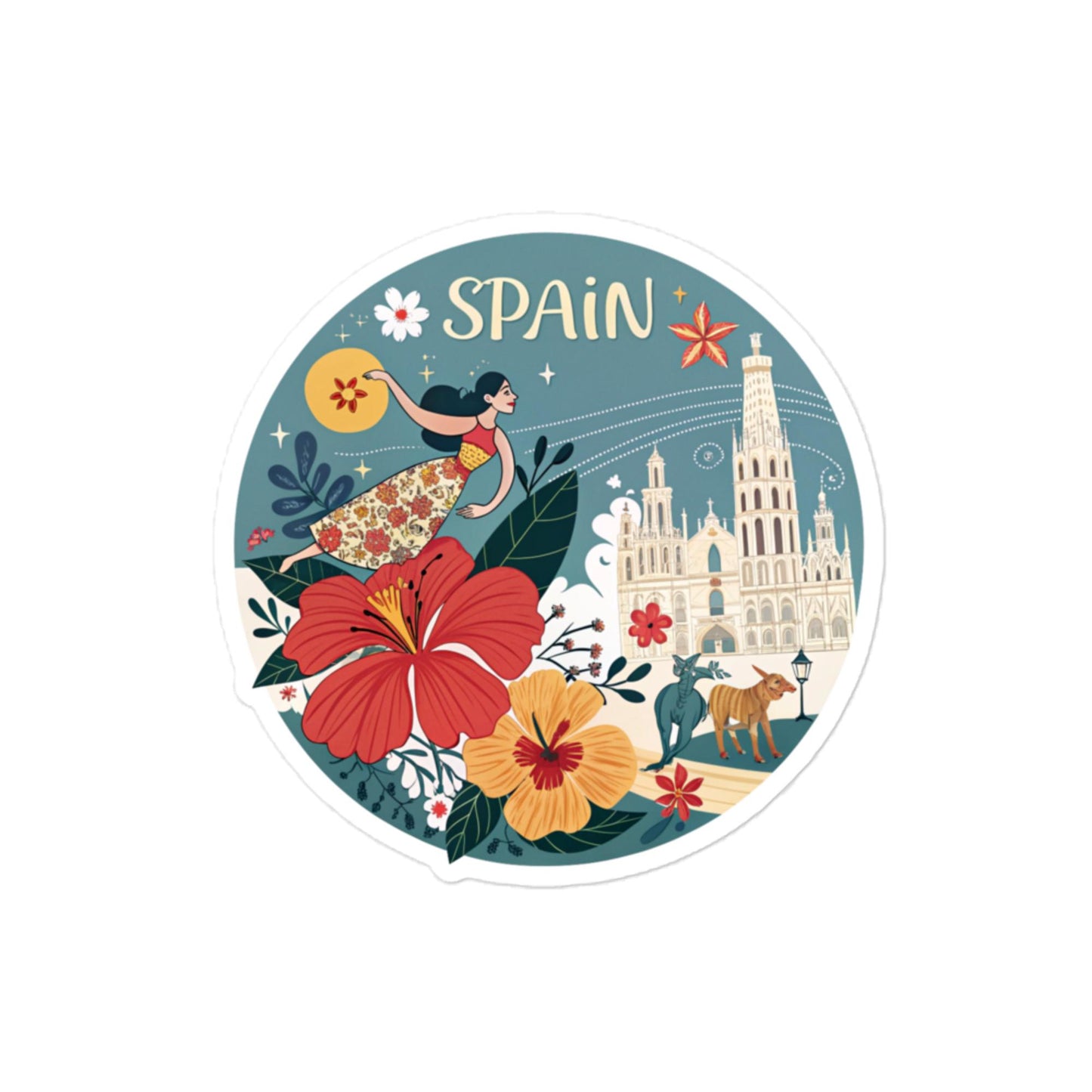 Spain Car Sticker - Durable, Bubble-Free Vinyl for Easy Application -RKM Inspiration - 2332330