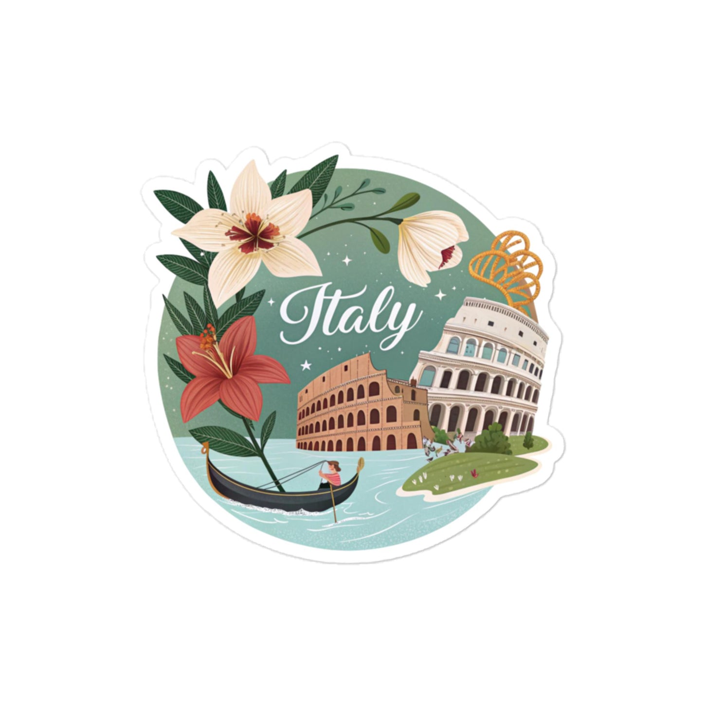 Durable Italy Car Sticker - Bubble-Free, Custom Printed & Eco-Friendly -RKM Inspiration - 35003205