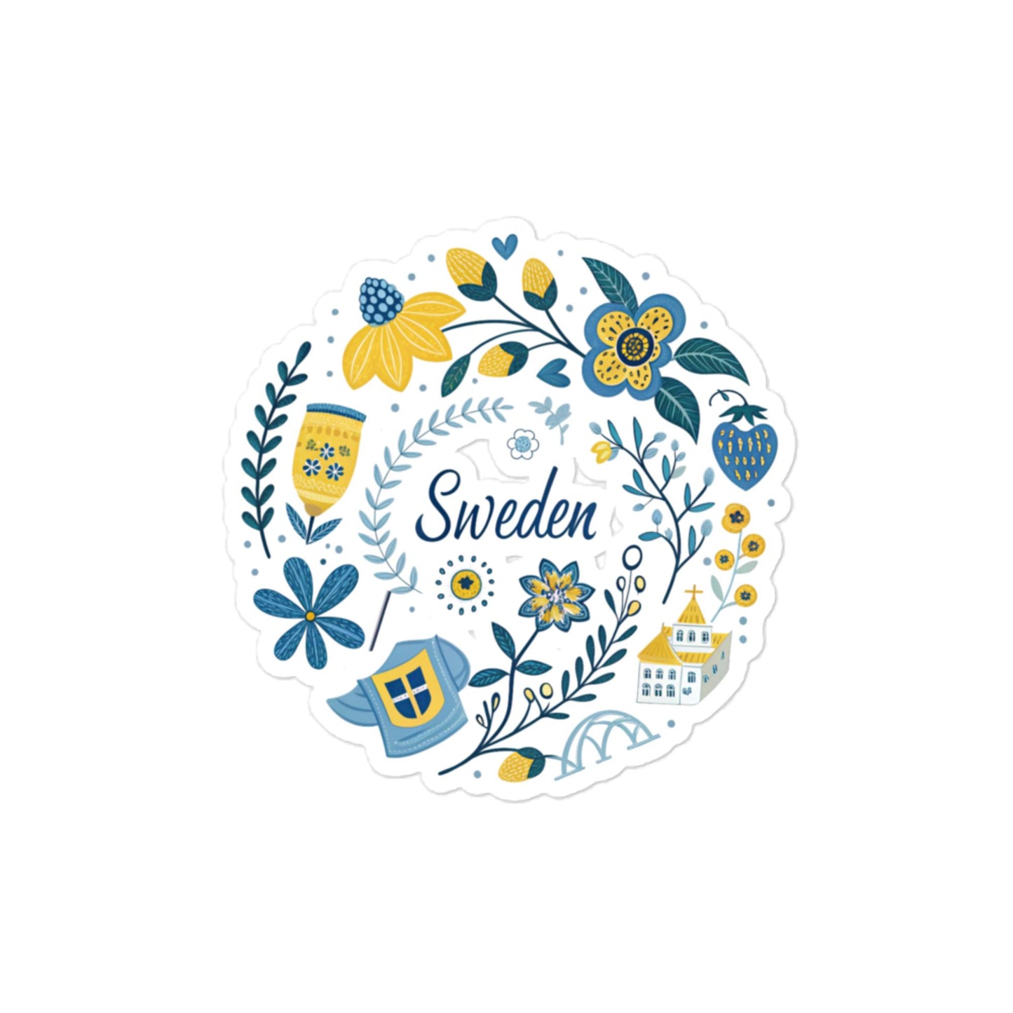 Durable Sweden Car Sticker - Bubble-Free Premium Vinyl Adhesive -RKM Inspiration - 60409433