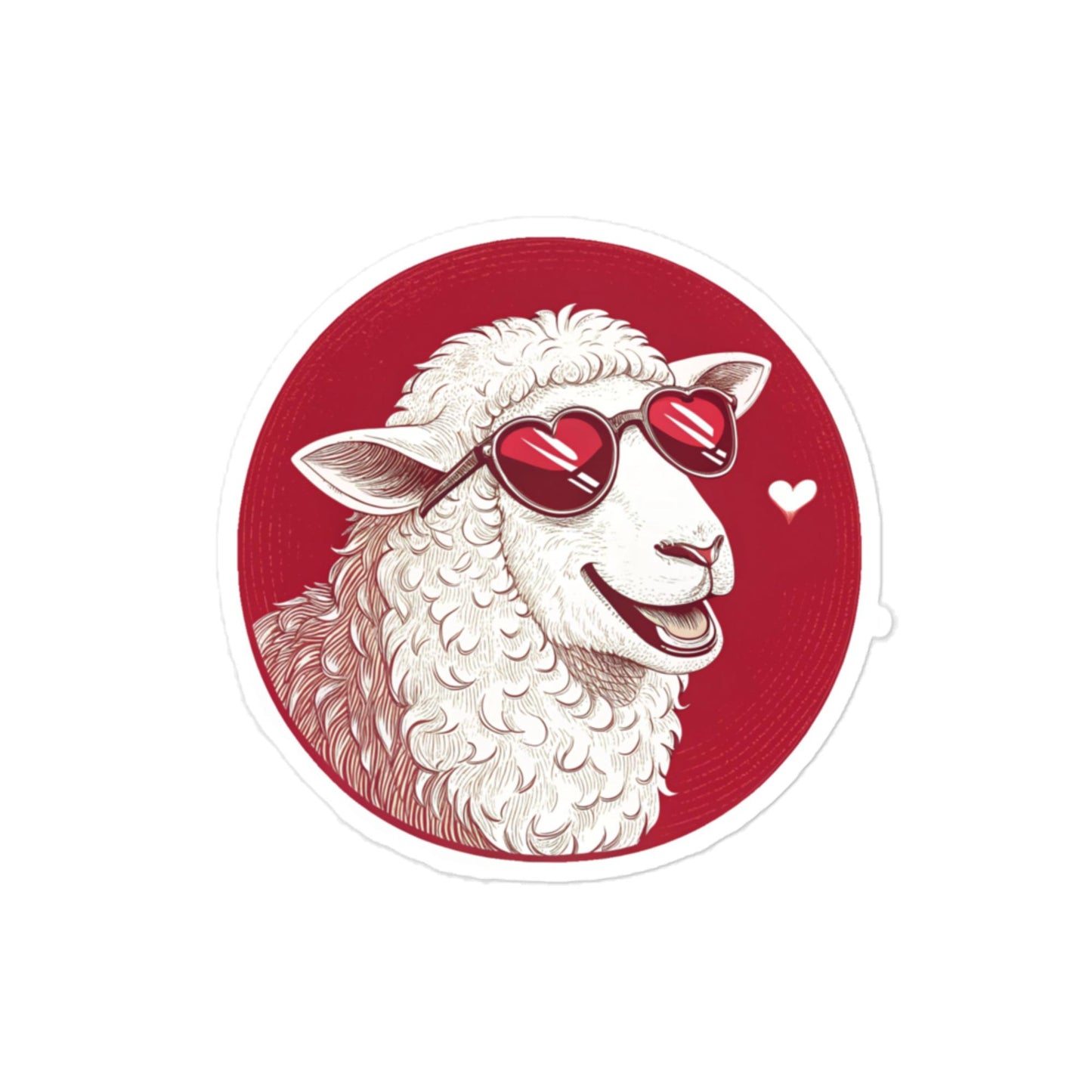 Christian Inspirational Sticker - Love Lamb -RKM Inspiration - 64782746