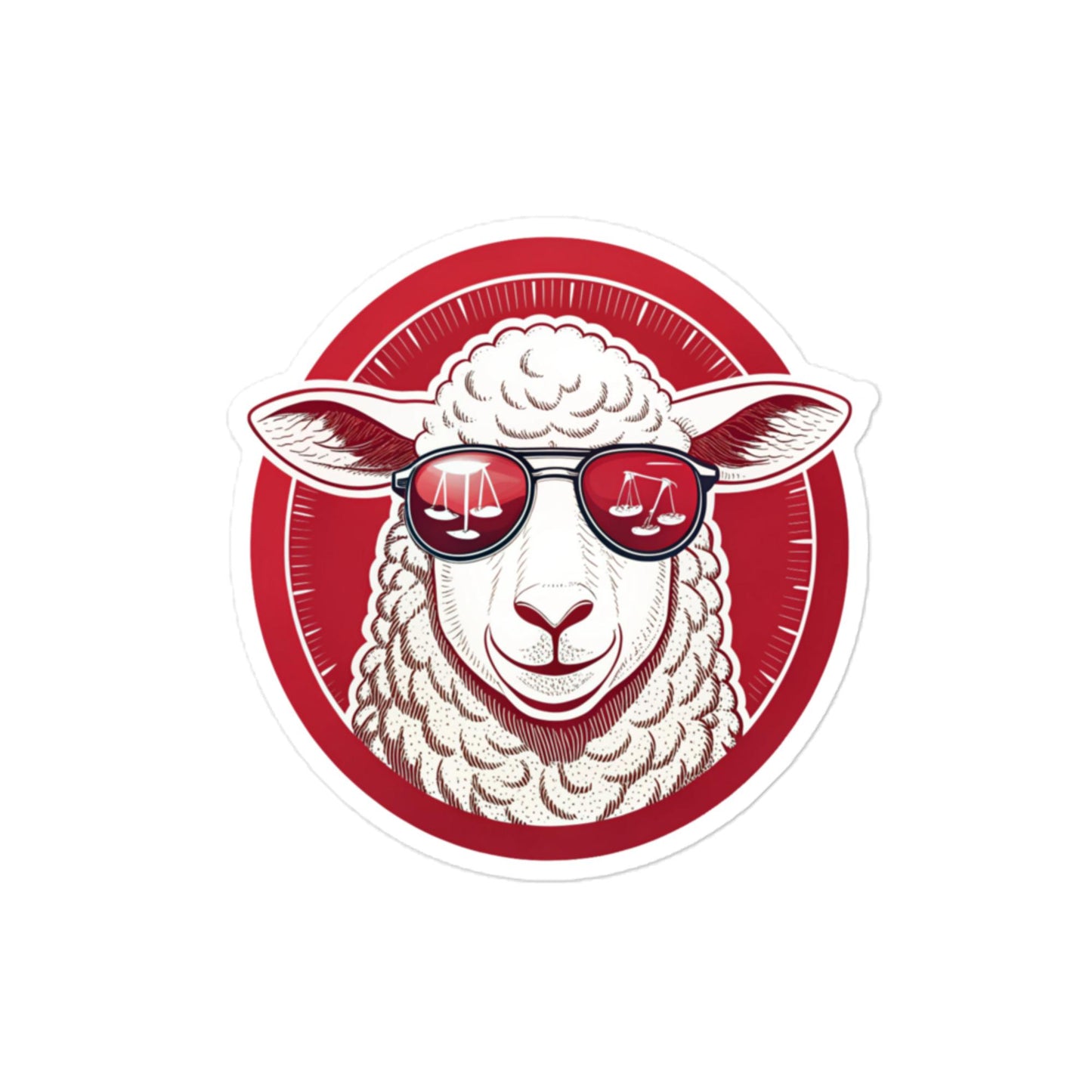 Christian Inspirational Sticker - Truth and Justice Lamb -RKM Inspiration - 23097756