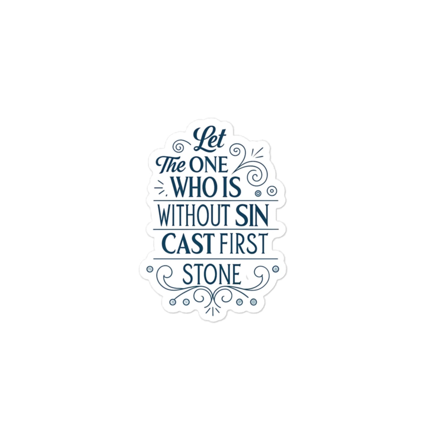 Christian Inspirational Sticker - Stone Casting -RKM Inspiration - 59190717