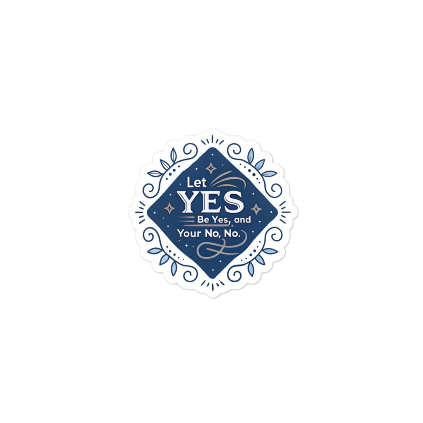 Christian Inspirational Sticker - Yes, No -RKM Inspiration - 65276840