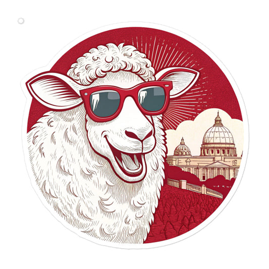 Christian Inspirational Sticker - Lamb of Vatican -RKM Inspiration - 66426263