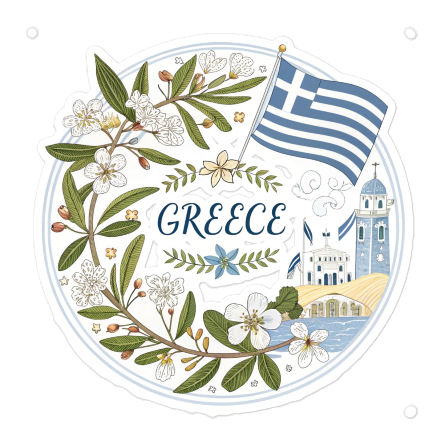 Greece Car Sticker: Durable, Bubble-Free High-Quality Vinyl -RKM Inspiration - 74995267