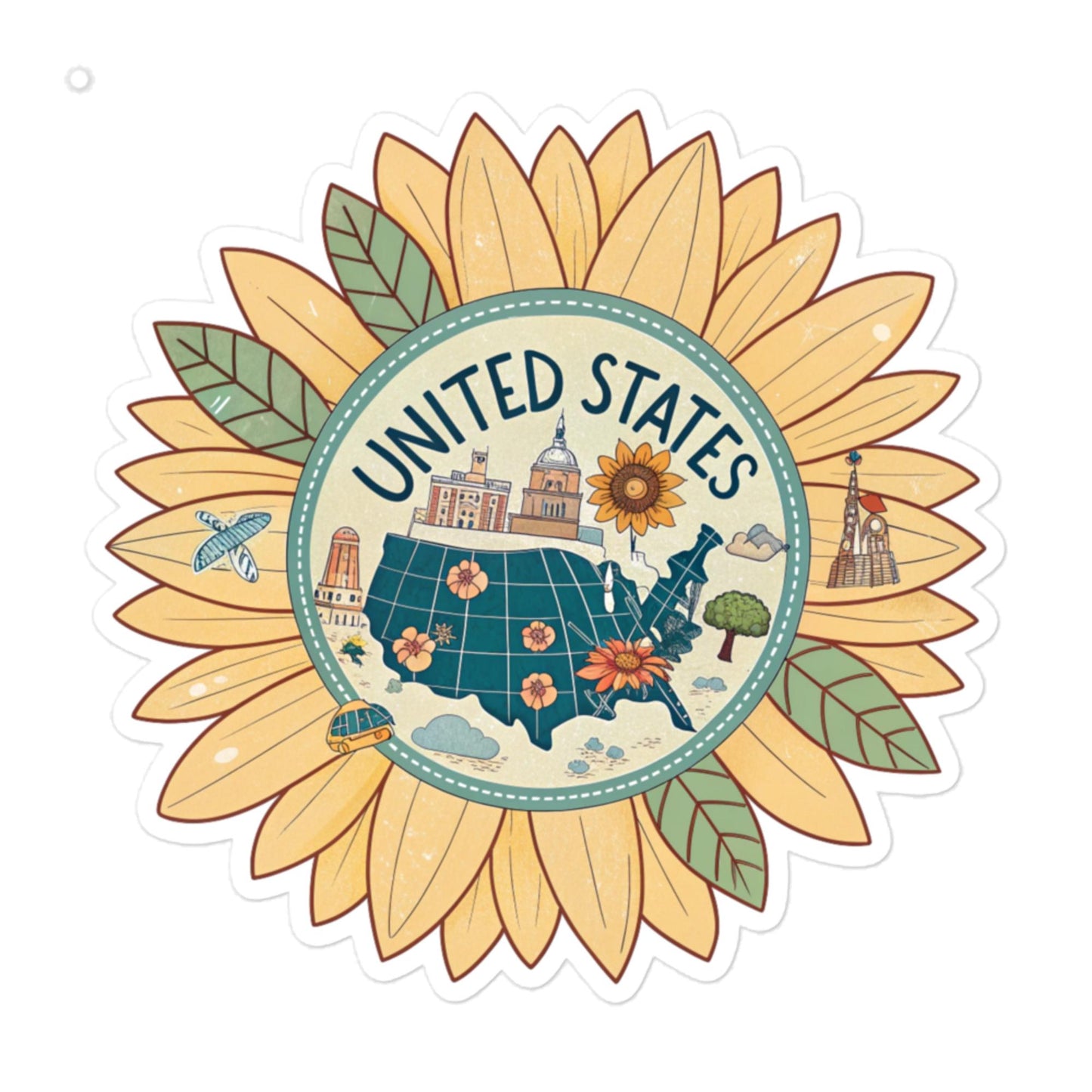 Durable USA Car Sticker - Easy Bubble-Free Application -RKM Inspiration - 86083415