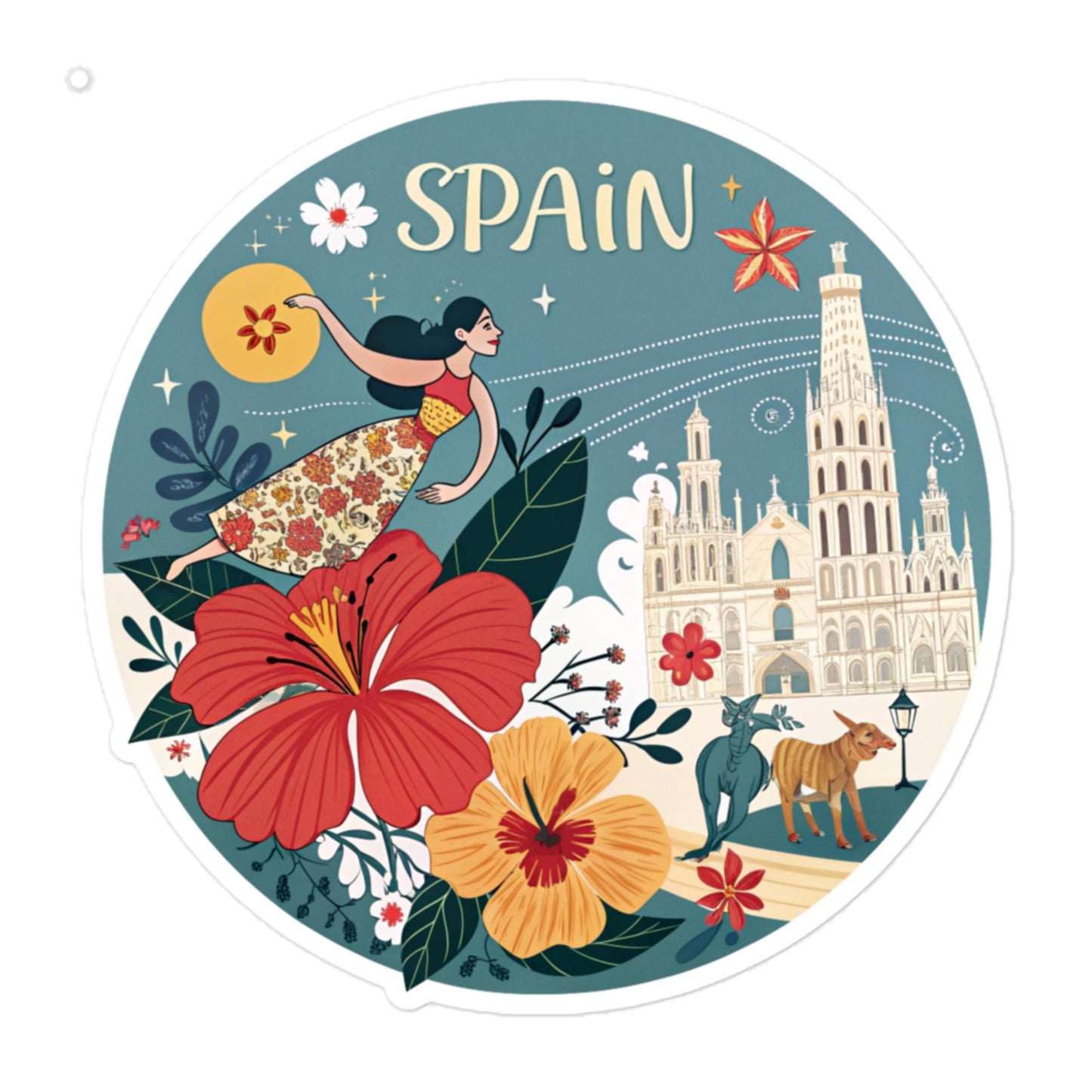 Spain Car Sticker - Durable, Bubble-Free Vinyl for Easy Application -RKM Inspiration - 82348748