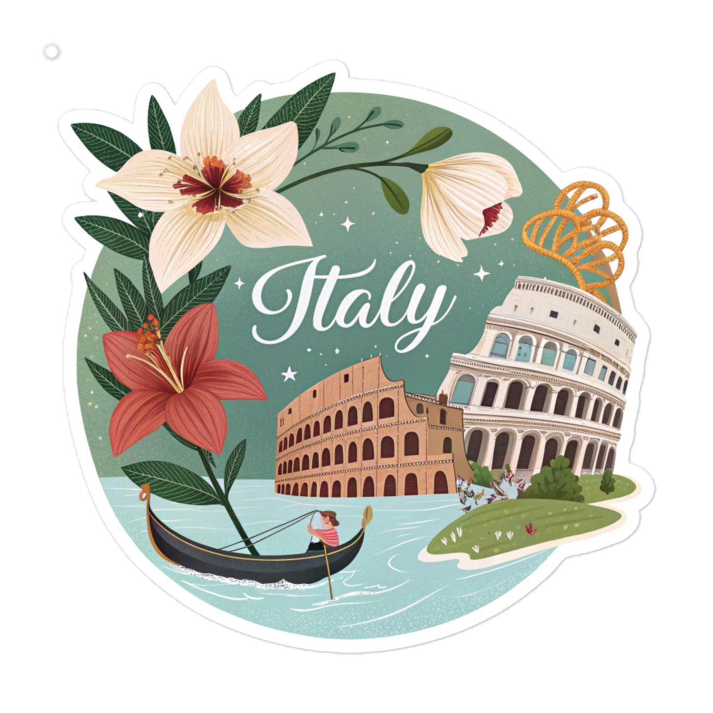 Durable Italy Car Sticker - Bubble-Free, Custom Printed & Eco-Friendly -RKM Inspiration - 82593847