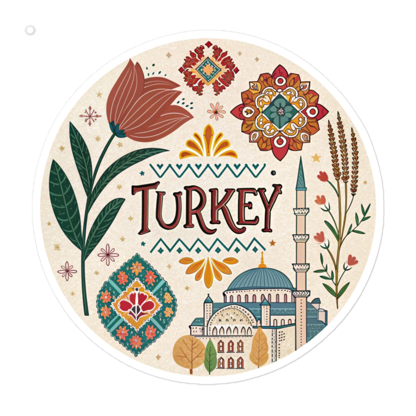 Durable Turkey Car Sticker – Easy Bubble-Free Vinyl Application -RKM Inspiration - 91256175