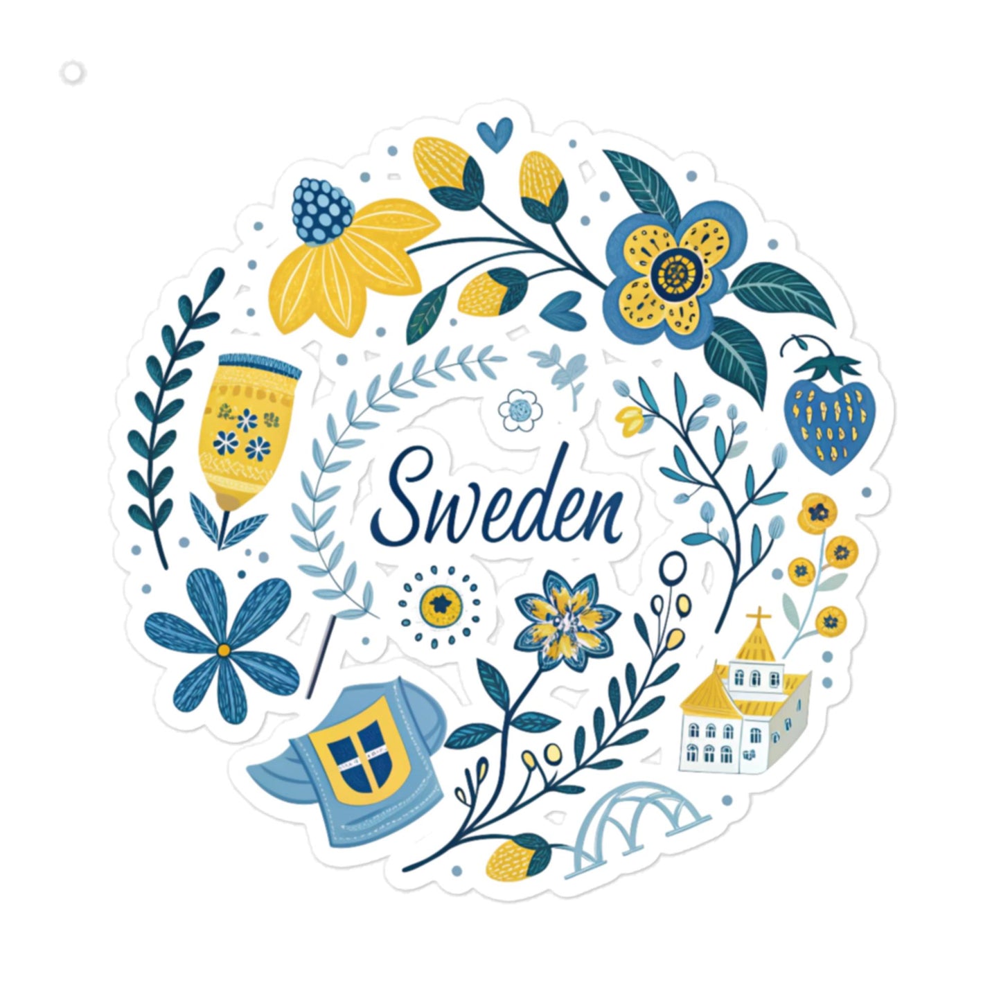 Durable Sweden Car Sticker - Bubble-Free Premium Vinyl Adhesive -RKM Inspiration - 18233281