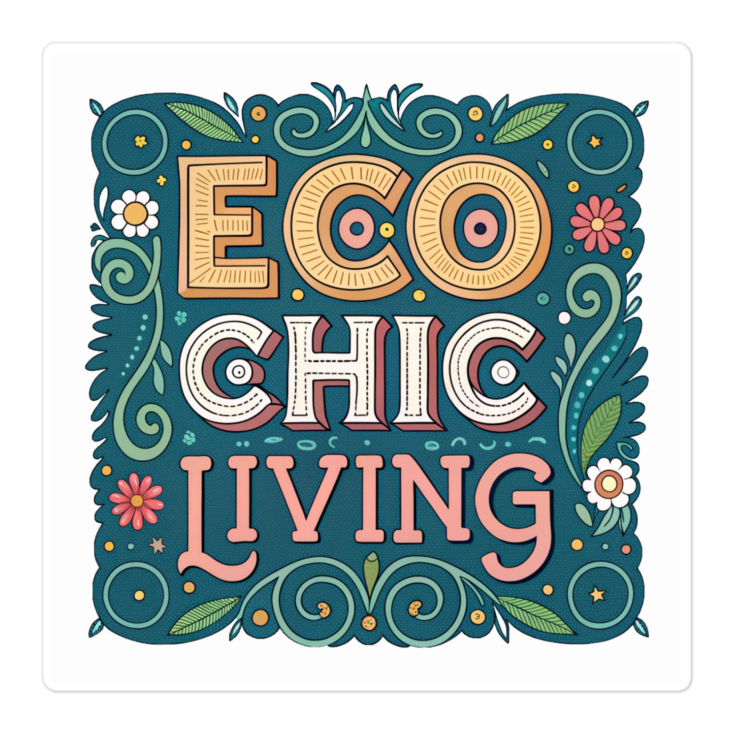 Eco Chic Car Sticker - Durable, Bubble-Free Vinyl for Easy Application -RKM Inspiration - 8696691