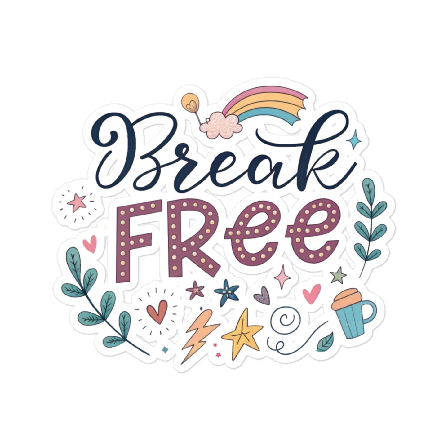 Break Free Car Sticker: Durable, Bubble-Free Vinyl for Easy -RKM Inspiration - 55735867