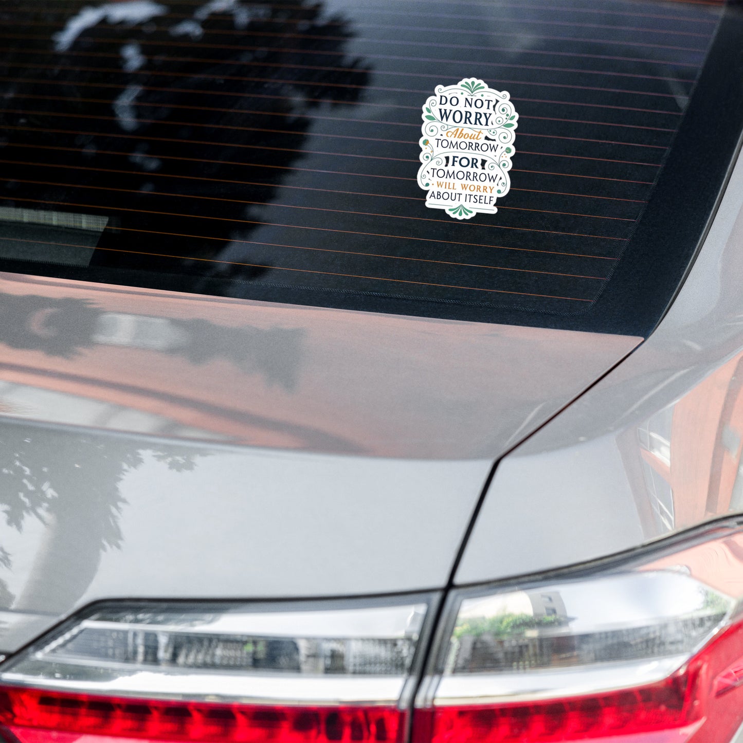Christian Inspirational Sticker - No Worries About Tomorrow -RKM Inspiration - 63191807