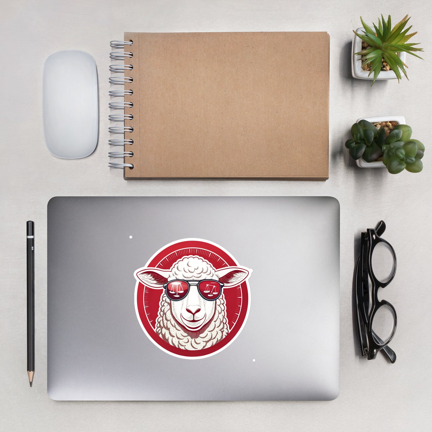 Christian Inspirational Sticker - Truth and Justice Lamb -RKM Inspiration - 17208793