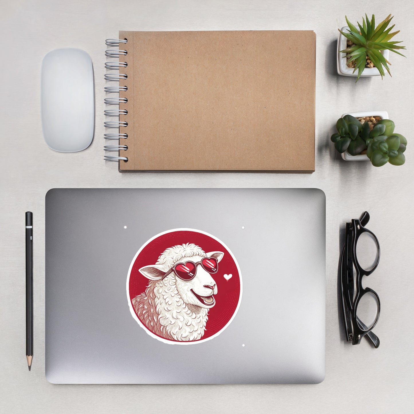 Christian Inspirational Sticker - Love Lamb -RKM Inspiration - 4938810