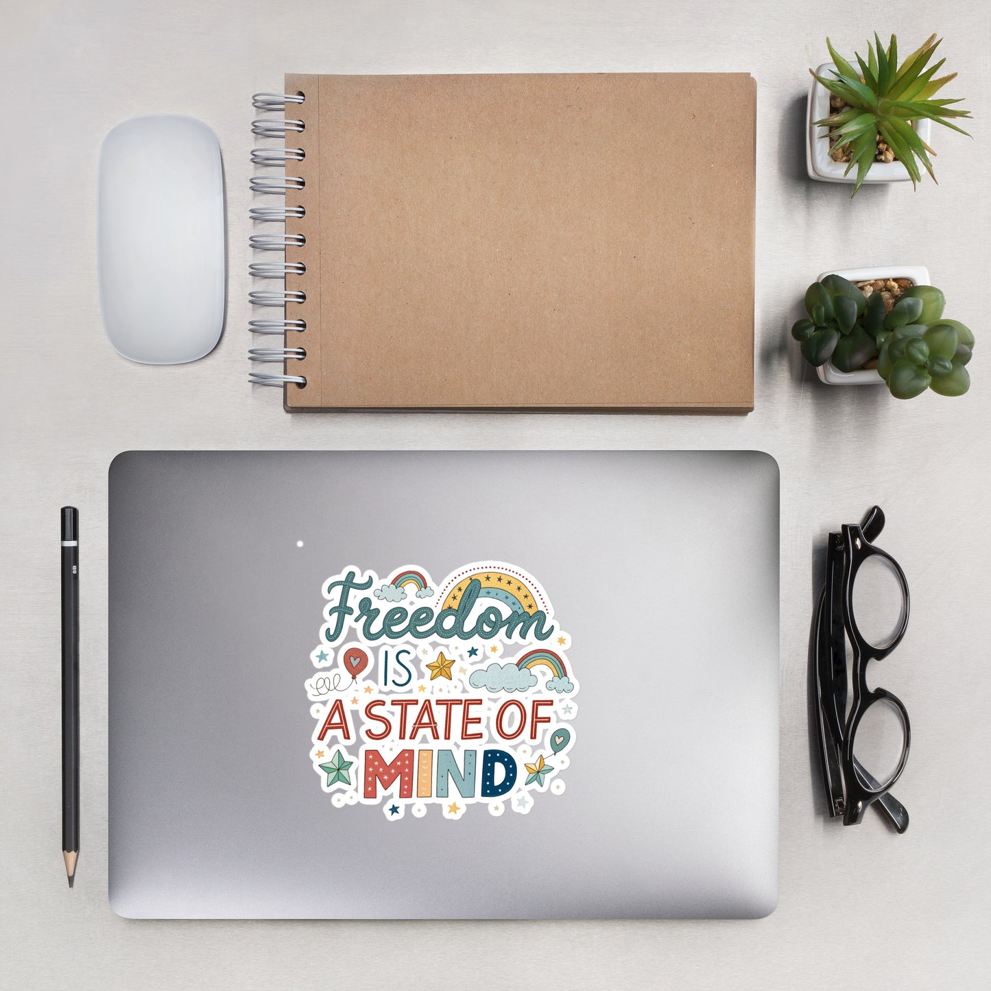 Freedom is a State of Mind - Car sticker -RKM Inspiration - 78777919