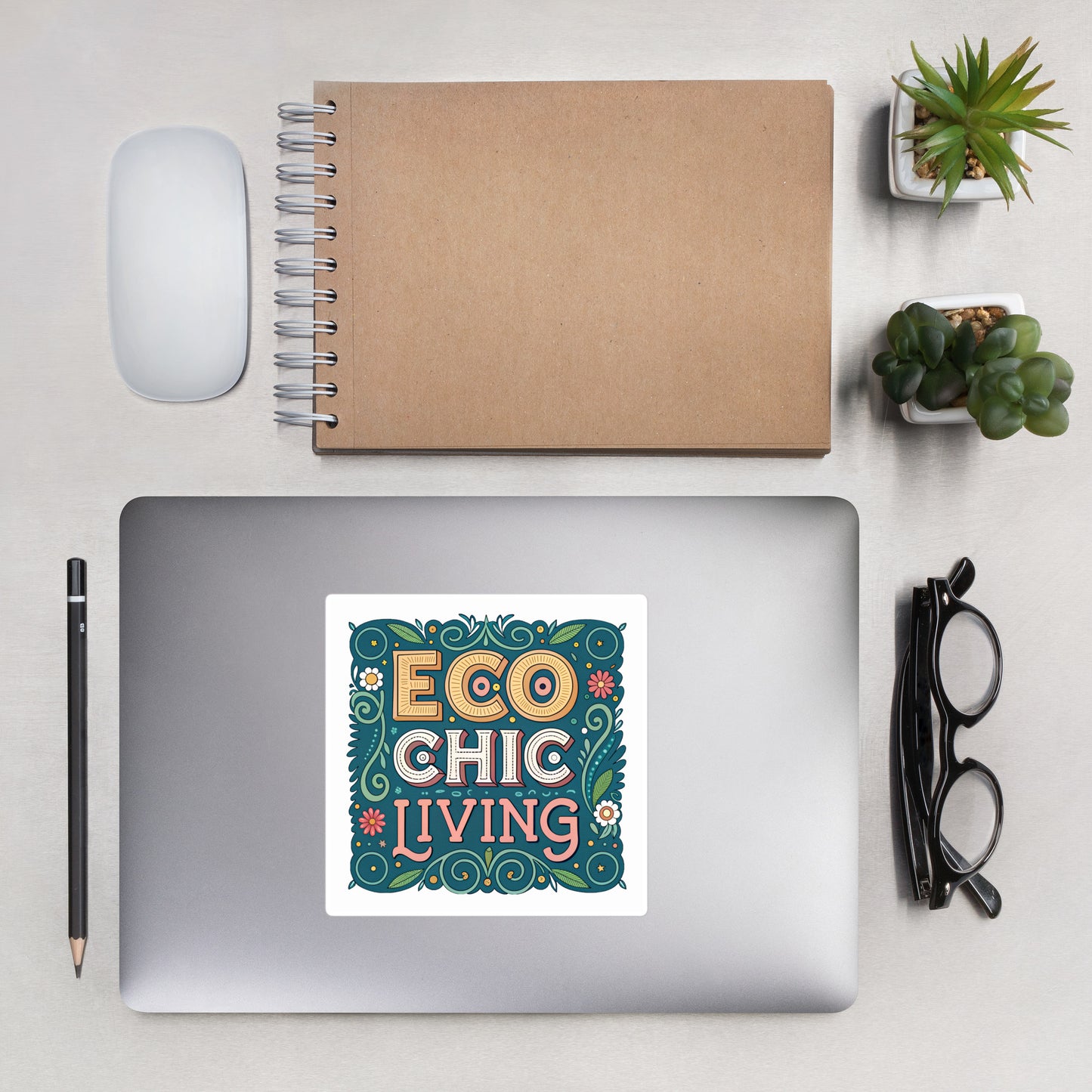 Eco Chic Car Sticker - Durable, Bubble-Free Vinyl for Easy Application -RKM Inspiration - 7939437